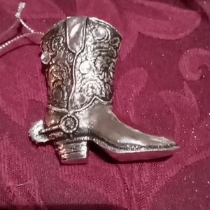 Silver Cowboy Boot